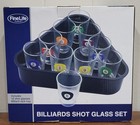 Billiards 1 5oz Glass Set Finelife 10 Shot Glasses  plastic  In Pool Rack New
