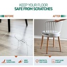 24pcs Chair Leg Floor Protectors Square silicone Felt Furniture Pads Caps Covers
