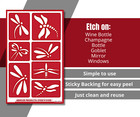 Dragonfly Design Pattern Glass Etching Stencil Pond Insects Reusable Armour Etch