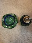 Murano Art Glass Smoking Set - Ashtray And Lighter