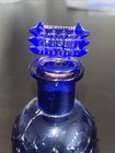 Antique Apothecary Poison Bottle Cobalt Blue Glass Quilted Oddity Weird Gothic