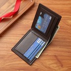 Men s Slim Leather Bifold Wallet Minimalist Thin Card Holder Money Clip