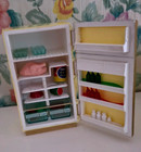 Vtg Ideal Petite Princess Dollhouse Furniture Kitchen Refrigerator 1960s