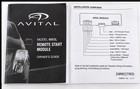 Avital 4003l Oem Add-on Remote-start System For Factory Keyless Entry Systems