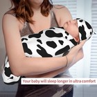 Cow Print Baby Stuff Swaddle Blankets Beanie Hat Sets  Soft And Stretchy New   