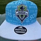 Seattle Sounders Fc Adidas Snapback Hat Blue White Mls Soccer Cap