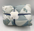 Pottery Barn Kids Emily   Meritt Triangle Patchwork Quilt White Twin  8124