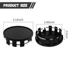  Wheel Center Caps  2 12 Inch Outer Diameter 1 96 Inch Inner 4 Pcs Black