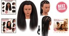 16 Inch 100  Real Human Hair Mannequin Head For Cosmetology Practice   Braiding
