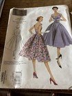 Vogue V2960 Dress Pattern Uncut 1954 Vtg Reissue Sz 4 6 8 10  Fit Flare Retro