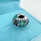 Authentic Colored Floral Murano Glass Bead 925 Sterling Silver European Charm