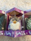 Vintage 1999 Furby Rainbow Tie Dye - Green Frog    Blue Turtle Complete    read   