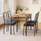 4pcs Dining Table W cushion Chairs 5 Piece Kitchen Table Upholstered Chairs New
