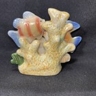 Vintage Ceramic Lusterware Figurine  Depicting Fish Swimming In Coral