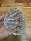 7 Vintage Clear Glass Bowls Are Designed In The Shape Of Clam Or Scallop Shells