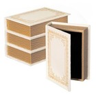 Set Of 4 Vintage Book Design Decorative Boxes     Wedding Card Boxes  White