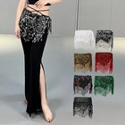 Hot Lady Belly Dance Hip Scarf Skirt Wrap Sequins Tassel Fringe Skirt Costume