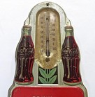 1940-1941 Coca-cola Double Bottle Thermometer By Robertson