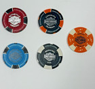Harley-davidson Dealer Poker Chip Lot Of 5 Mixed Dealerships No Duplicates