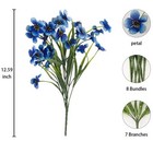 8 Bundles Artificial Flowers Outdoor Uv Resistant Fake Violet Flowers Home Decor