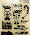 Jillibean Soup Christmas Cheer Elves Hampton Art Clear Cling Rubber Stamp Set