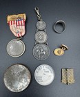 Vintage Masonic Fraternal Lot Peoria Consistory Medal Watch Fob Coin