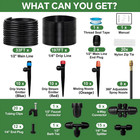 230ft Drip Irrigation System For Garden With 38pcs Adjustable Copper Nozzles   E