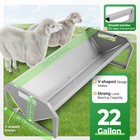 Livestock Feeding Trough 45  Sheep Feeder 22 Gallon For Horse Goat Cattle Cow