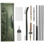 10pcs 22lr 223 556 Rifle Gun Cleaning Kit Set Cleaning Rod Nylon Brush Fit Pouch