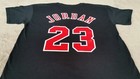 Chicago Bulls Michael Jordan Rookie Year Vtg Style T-shirt - Black red Shirt