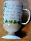 Vtg Shamrock Irish Coffee Footed White 8 Oz  Cup St Patrick s