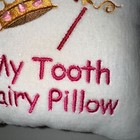 Tooth Fairy Pillow Secret Money Pocket Embroidered Crown Wand Kids Keepsake