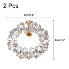 2pcs Rhinestone Shoe Clips Shoes Classic  Accessory For Women Gold Tone
