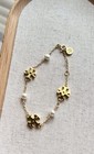 Tory Burch Gold Plated Classic Double T Lady Bracelet 