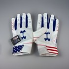 Under Armour F7 Adult  Usa Red White Blue Football Gloves  S  M  L  Xxl Limited
