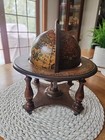 Vintage Old World Globe Zodiac Signs Wooden Desk Top World W stand Made In Italy