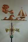 Beautiful Copper Stormy Seas Weathervane  Complete Setup   Mount
