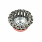 2pc Crew Twist Knot Wire Wheel Cup Brush Set For Drill Angle Grinder Rotary Tool