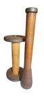 Lot Of 2 Antique Vintage Wooden Industrial Textile Bobbins Spools 