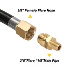 20ft High Pressure Propane Hose With Both 3 8 Inch Female Flare And Pipe Fitting