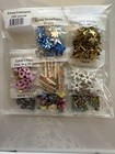 248 Pieces Embellishments Lot Stars Snowflakes Hearts Flowers Brads Clothes Pin