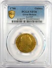 1766 Britain England George Iii Gold Guinea Coin 1g - Certified Pcgs Vf30 - Rare