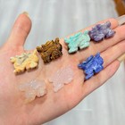 5pc Natural Mix Quartz Hand Carved Mini Dragon Crystal Carvingreiki