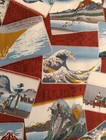 Japanese Furoshiki Wrapping Cloth Hokusai Mt Fuji Great Wave Ukiyo-e Made In Jp