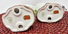 Vtg  lefton China  Rooster   Hen Chicken Set Hand-painted  03278   Taiwan   Euc