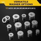 108pcs 304 Stainless Steel Fender Flat Washer Assortment Kit M3-m12 12 Sizes