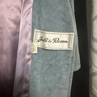 Julie De Roma   Vintage Belted Suede Coat With Faux Fur Trim   Size S