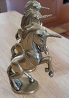 3 Vintage Solid Brass Unicorns  Mid Century Majestic Statue  Figurine Unicorn 7 