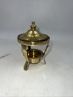 Antique Vintage Brass Bronze Candle Warmer With Lid Tea Light