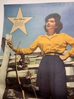 1944 Dr Pepper Soda Calendar Page Sign Starlet Poni Adams Girl Archery Original